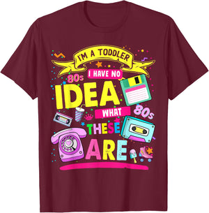 80s Outfit Ideas for Toddlers & 80s Theme Kids 80s Nostalgia T-Shirt - T-Shirt | Maroon