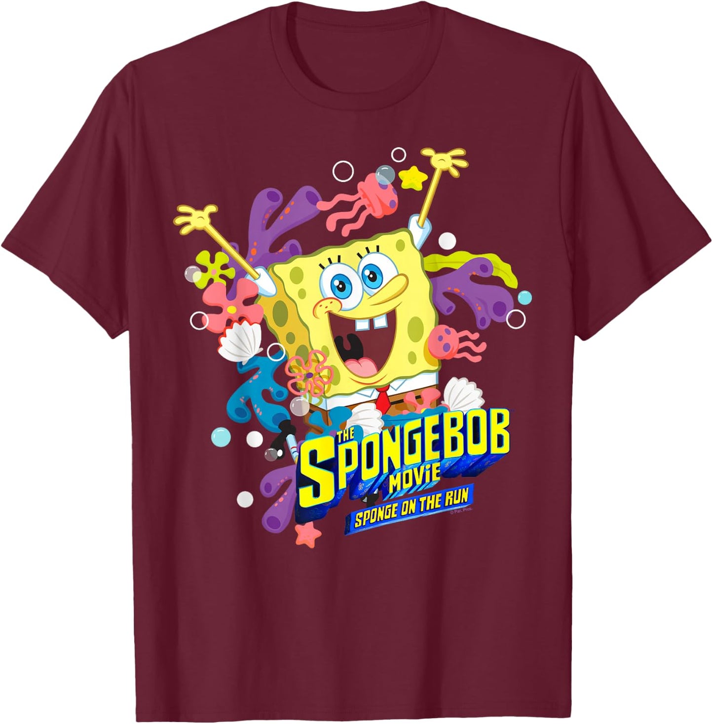 SpongeBob SquarePants: Sponge On The Run Portrait T-Shirt - T-Shirt | Maroon