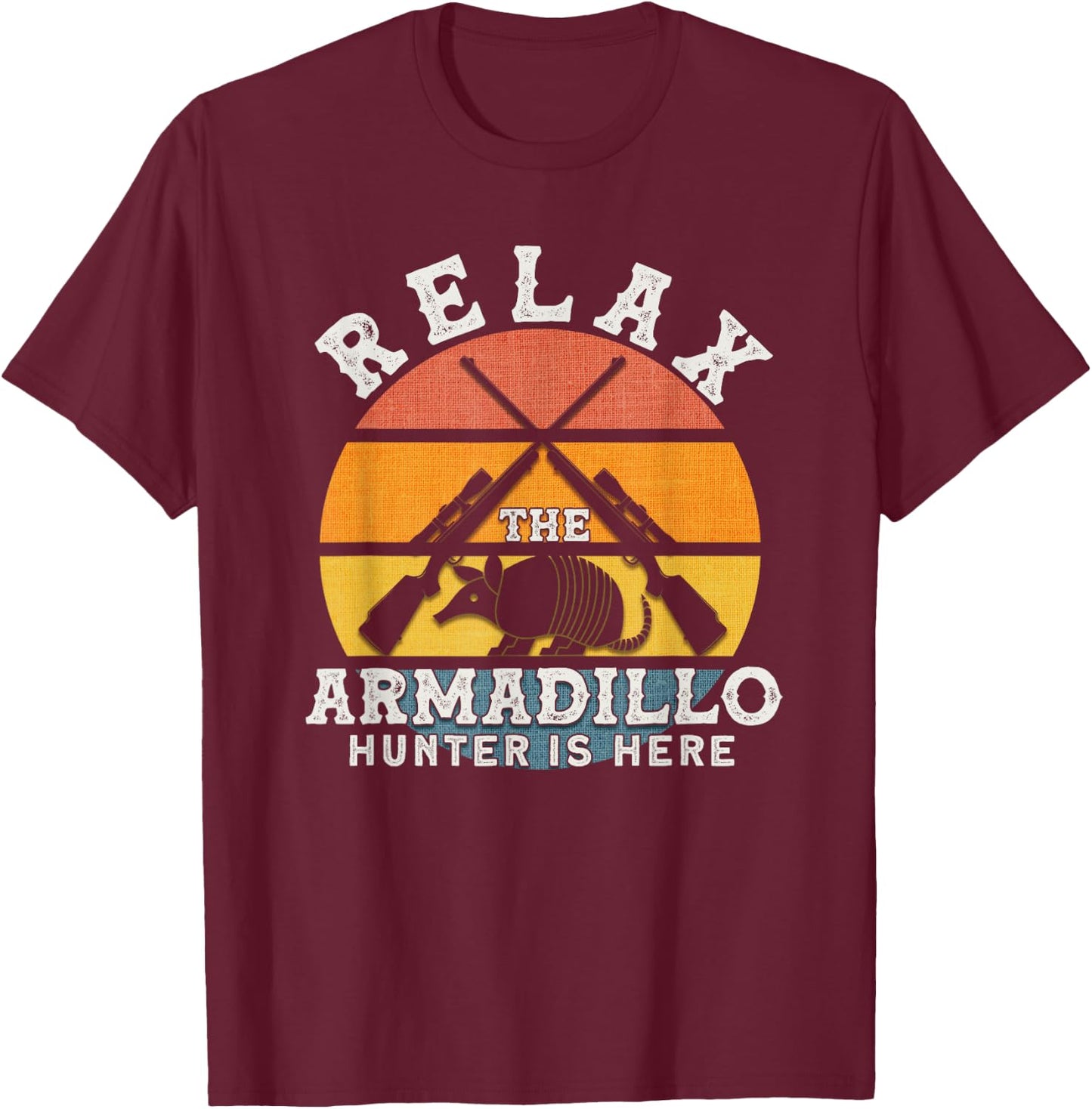 Hunting Season & Hunter Gift Men's Armadillo Lover , Black, Small T-Shirt - T-Shirt | Maroon