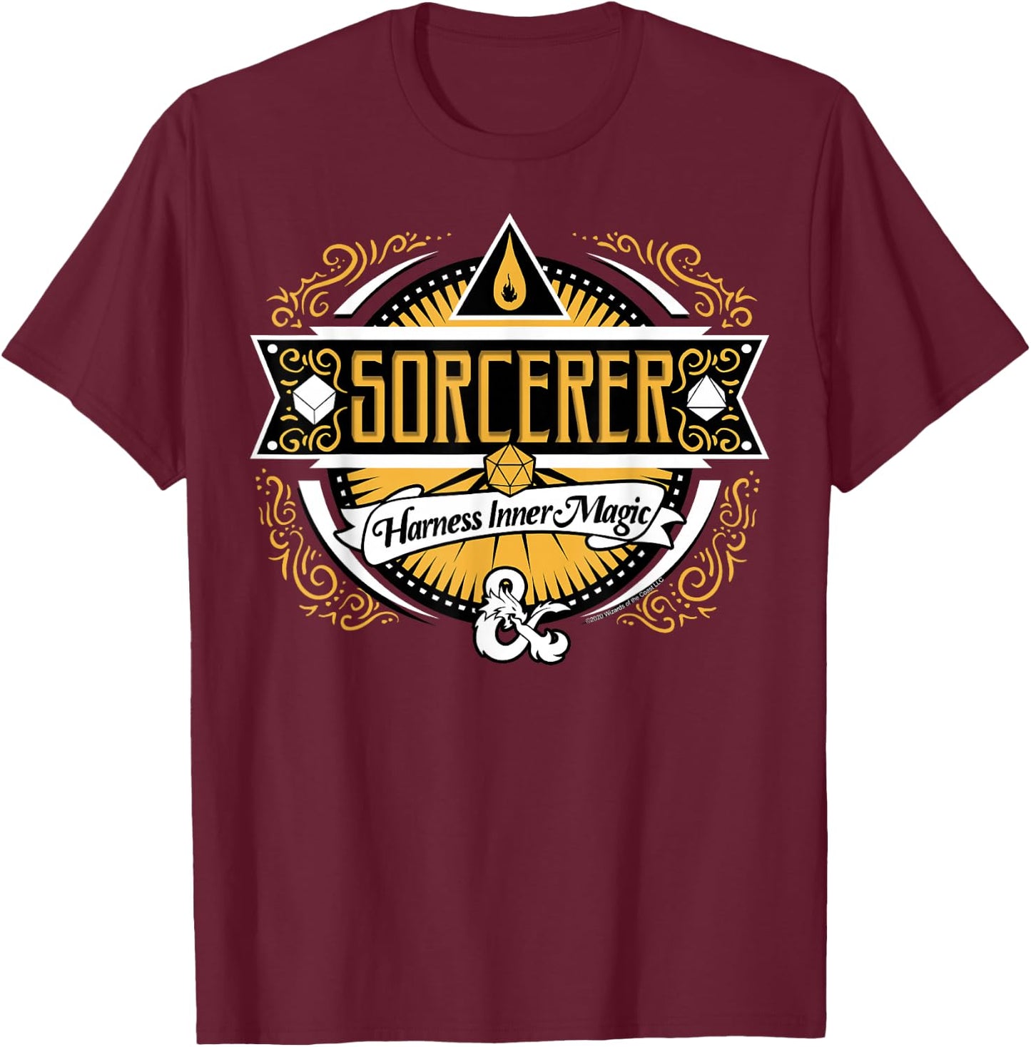 Dungeons & Dragons Sorcerer Harness Inner Magic T-Shirt - T-Shirt | Maroon