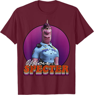 Disney Pixar Onward Officer Specter Portrait T-Shirt - T-Shirt | Maroon