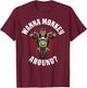 Monkey Motorcycle T-Shirt - T-Shirt | Maroon