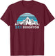 Retro Ski Brighton Illustration - Vintage Snow Mountain T-Shirt - T-Shirt | Maroon