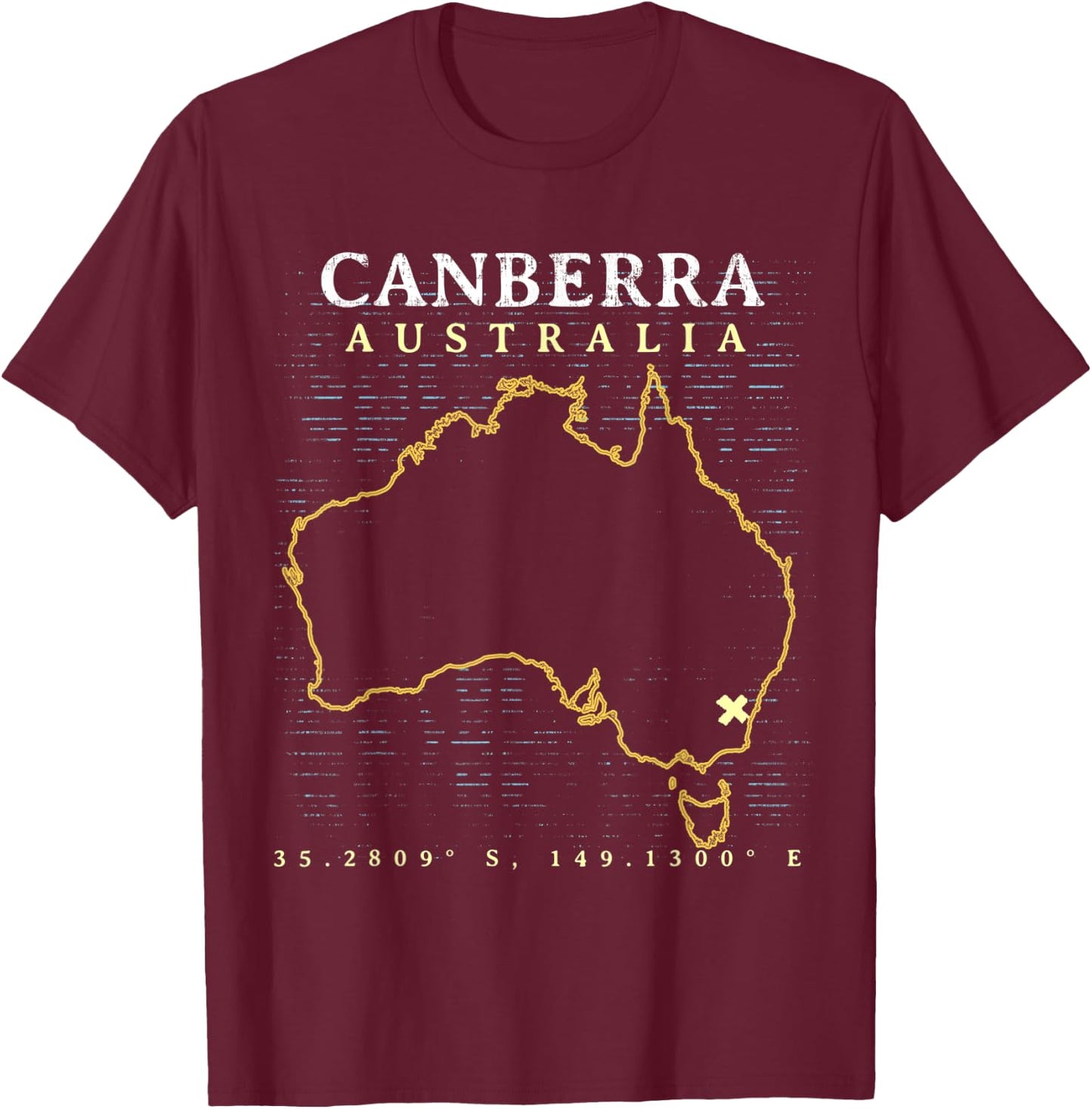 Australia Canberra T-Shirt - T-Shirt | Maroon