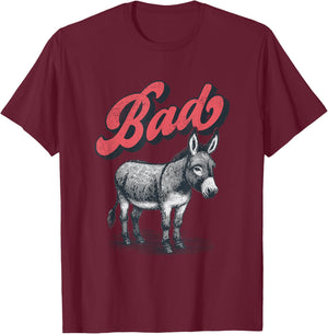 Bad Donkey donkey cute donkey animal animals animal lover T-Shirt - T-Shirt | Maroon