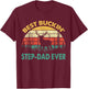 Best Buckin' Step-Dad Ever Deer Hunting Bucking T-Shirt - T-Shirt | Maroon