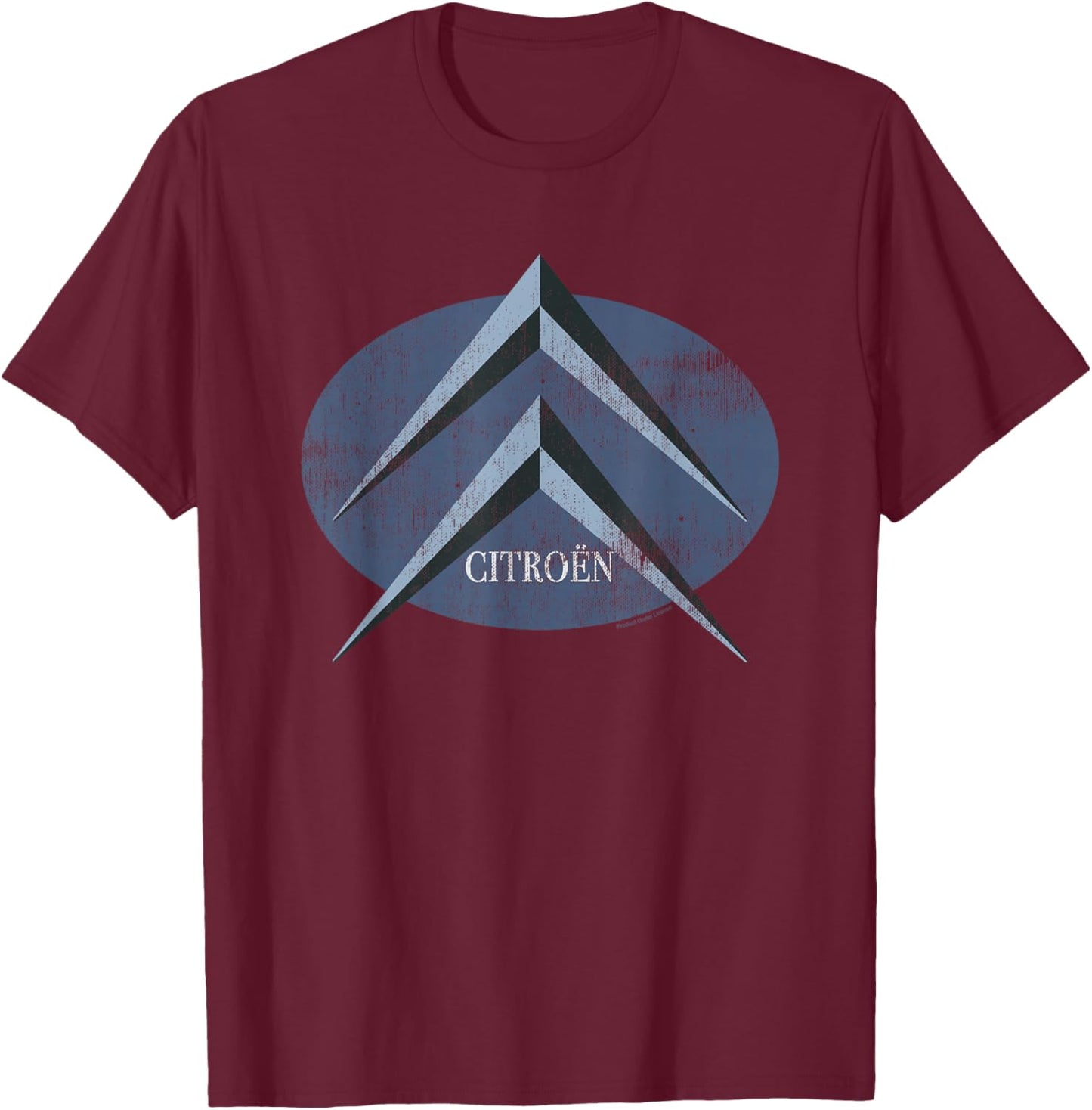 Citroën Blue Chevron Reto Logo T-Shirt - T-Shirt | Maroon