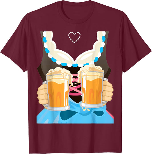 Dirndl Oktoberfest 2020 Bavarian Munich Beer Festival T-Shirt - T-Shirt | Maroon