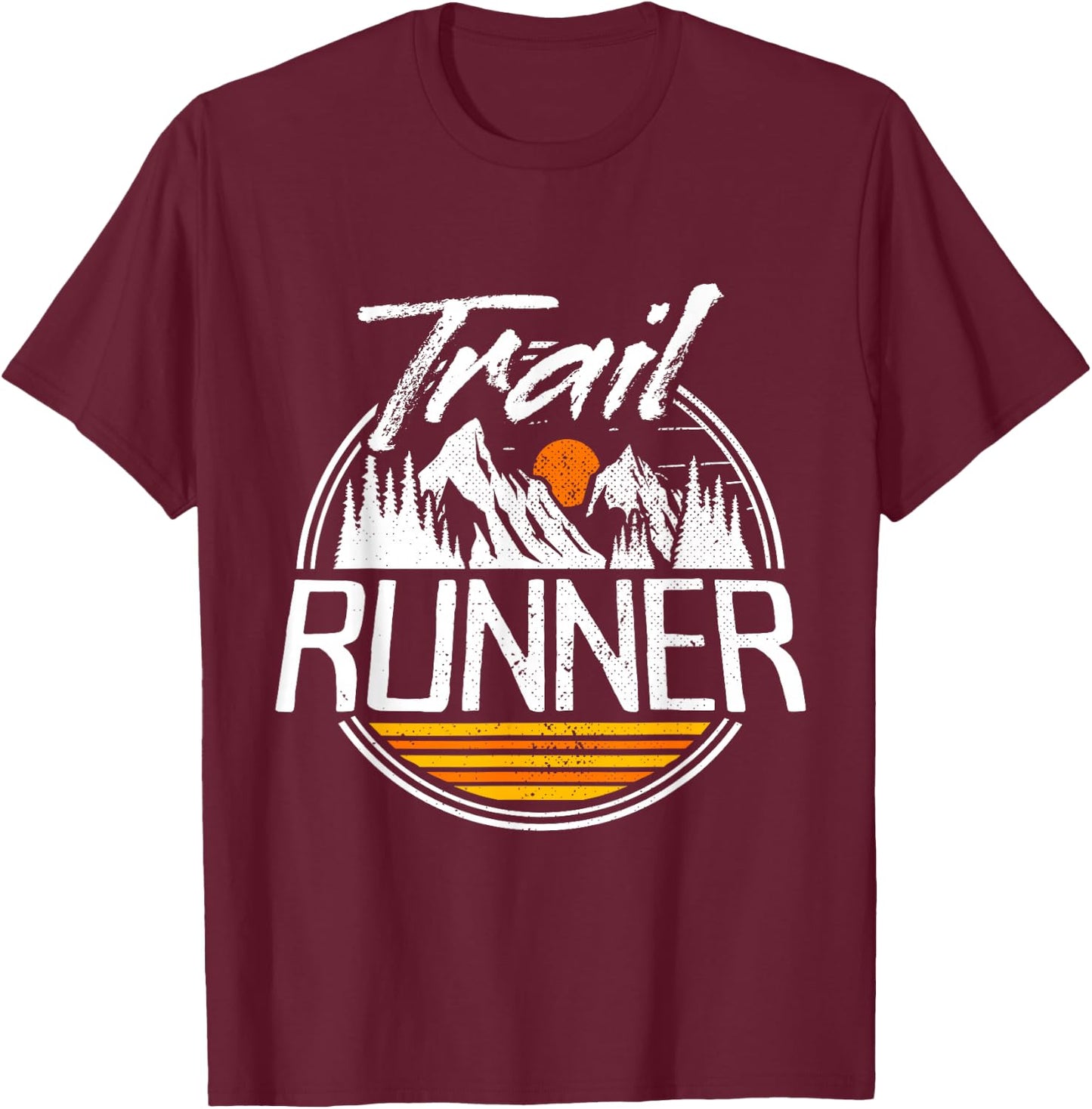 Trail Running Ultra Run Adventure Hiking Fell Trail Runner T-Shirt - T-Shirt | Maroon
