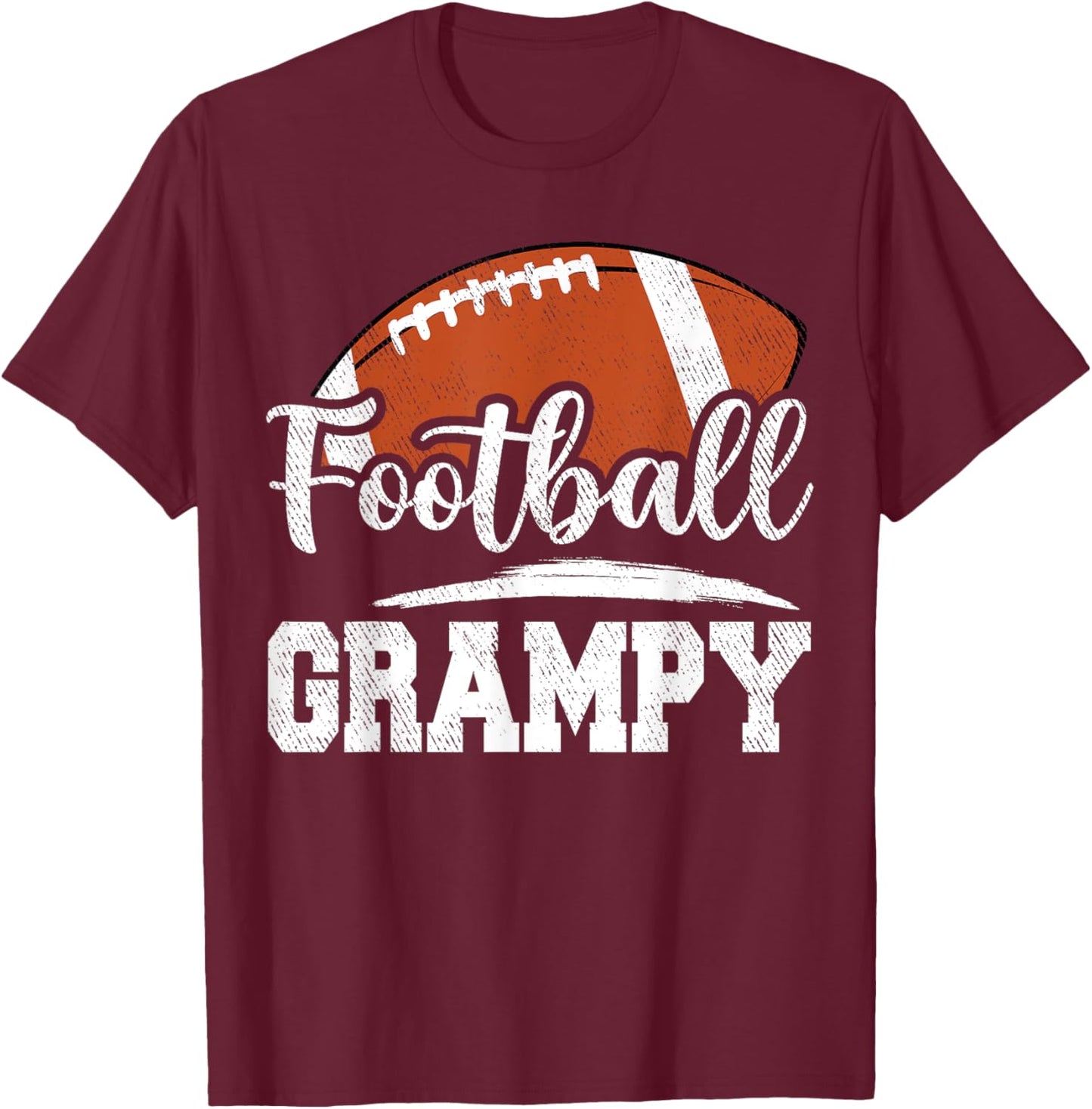 Football Grampy Football Player Game Day Father's Day T-Shirt - T-Shirt | Maroon