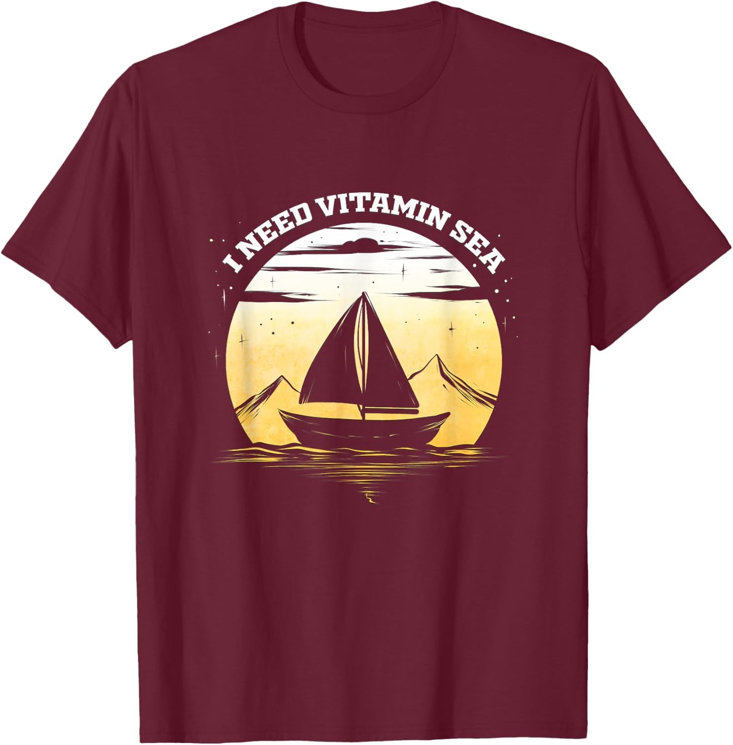 Sail Boat Captain for Sailing Trip Sailboat Sailor Boating T-Shirt - T-Shirt | Maroon