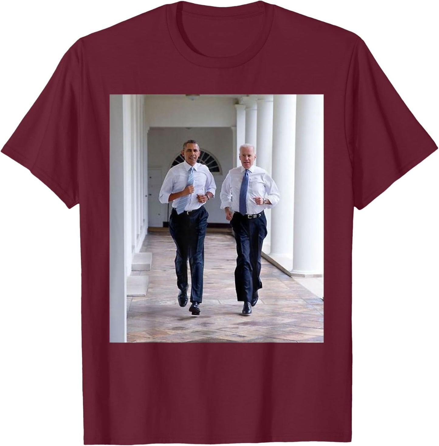 Barack Obama Joe Biden Running Democratic Election Gift T-Shirt - T-Shirt | Maroon