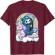 Kawaii Pastel Goth Cute Creepy Unicorn Grim Reaper T-Shirt - T-Shirt | Maroon