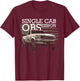 OBS Single Cab Truck American Flag Old Body Style Truck T-Shirt - T-Shirt | Maroon