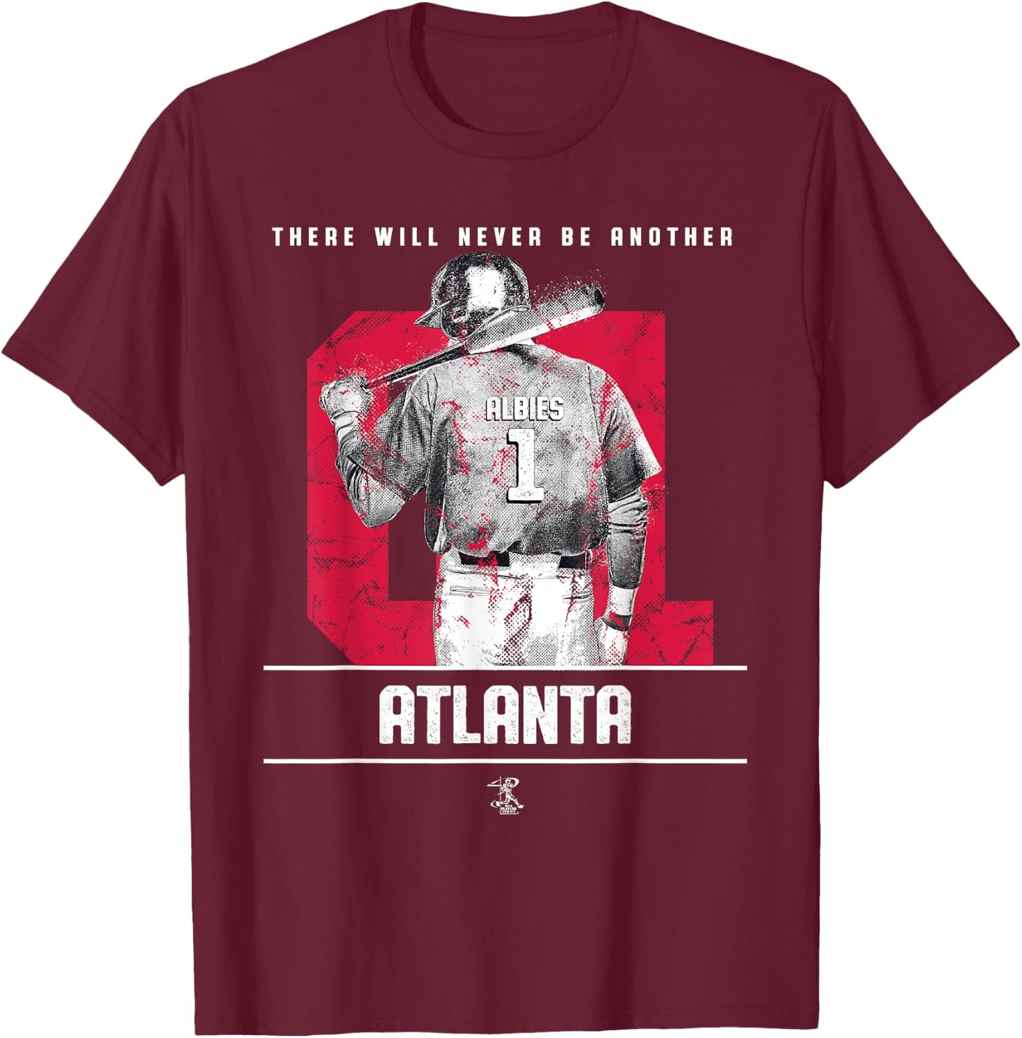 Ozzie Albies - There Will Never Be Another - Apparel T-Shirt - T-Shirt | Maroon
