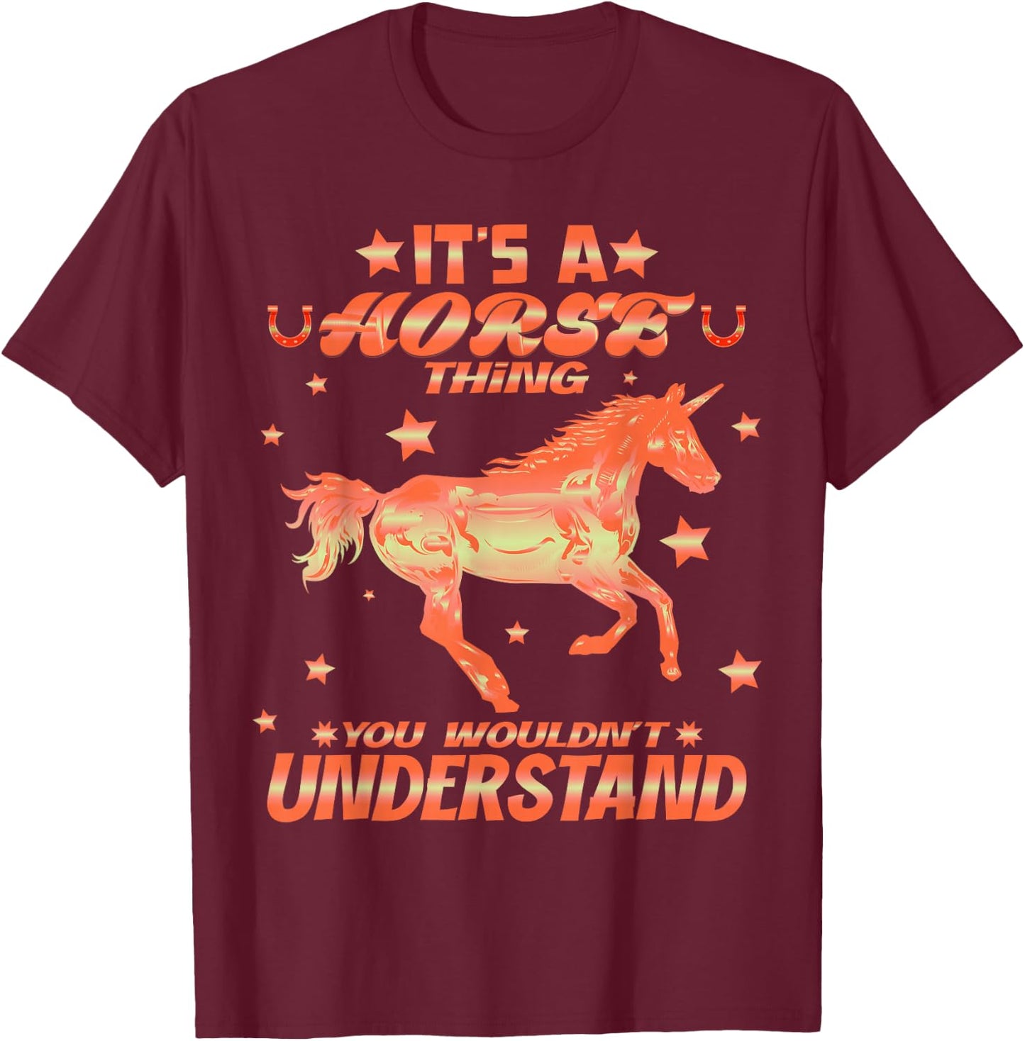 Horse Rider | Equestrian | Horse Girl | Horse Lover T-Shirt - T-Shirt | Maroon