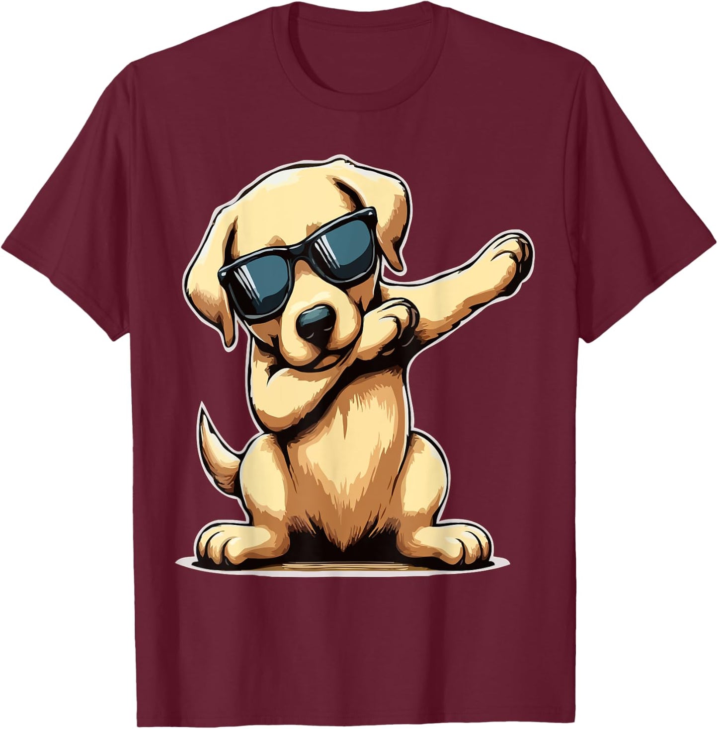 Hip Hop Dance Dabbing Labrador Retriever Dog Dab Women Kids T-Shirt - T-Shirt | Maroon