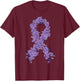 Lavender Ribbon All Cancer Awareness T-Shirt - T-Shirt | Maroon