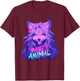 Party Animal Furry Art T-Shirt - T-Shirt | Maroon