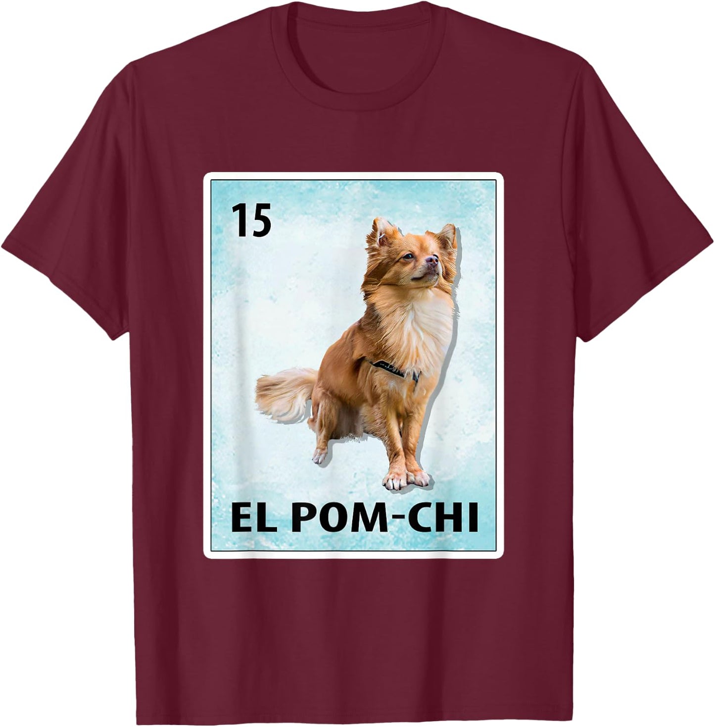 El Pom-Chi Mexican Pom-Chi Cards T-Shirt - T-Shirt | Maroon