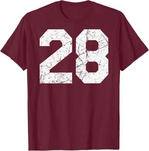 #28 Jersey Uniform Varsity Sports Number, 28th Birthday