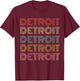 Vintage Retro Detroit Michigan 70s 80s Style T-Shirt - T-Shirt | Maroon