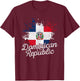 Dominican Republic Patriotic Dominican Flag T-Shirt - T-Shirt | Maroon