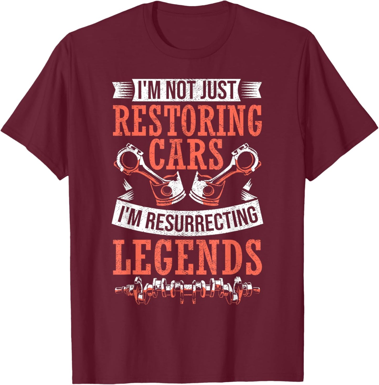Car Detailing Restorer Auto Mechanic Garage Car Restoration T-Shirt - T-Shirt | Maroon