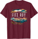 Fitz Roy Mountains Argentina Hiking Outdoors Vintage T-Shirt - T-Shirt | Maroon