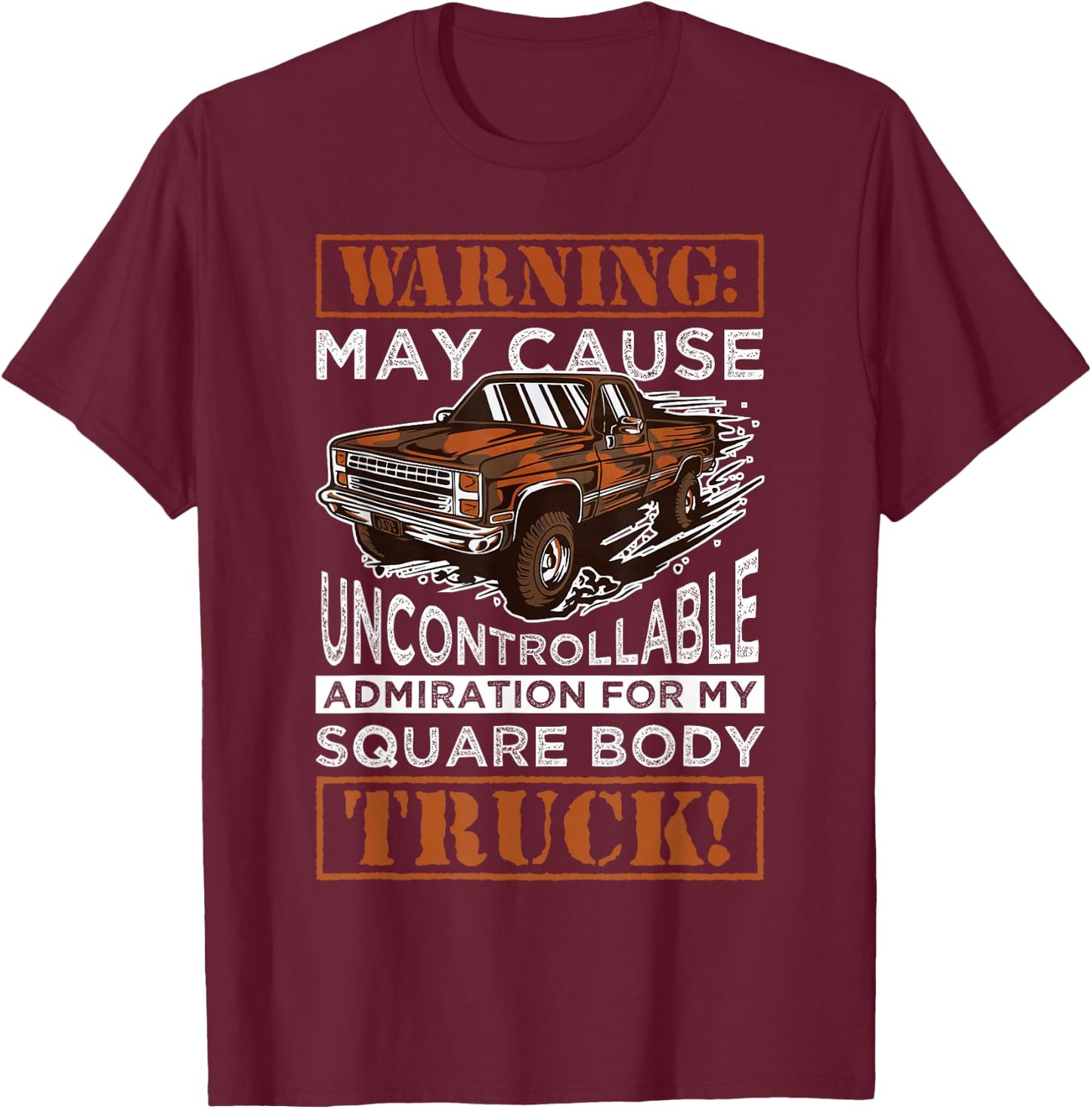 Square Body Truck T-Shirt - T-Shirt | Maroon