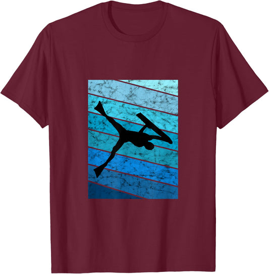 Bodyboarder Vintage Retro Ocean Bodyboard Surfer Surfing T-Shirt - T-Shirt | Maroon