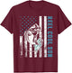 Fishing Lovers Gifts Reel Cool Son American Flag T-Shirt - T-Shirt | Maroon