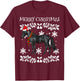 Merry Christmas Ornament Black Horse Ugly Xmas T-Shirt - T-Shirt | Maroon