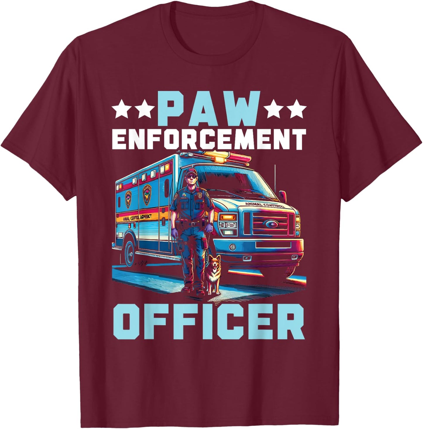 Animal Control Officer Job Occupation Animal Welfare T-Shirt - T-Shirt | Maroon