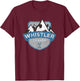 Vintage whistle, Canada illustration / retro logo ski T-Shirt - T-Shirt | Maroon