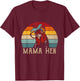 Funny Mama Hen Shirt Vintage Retro Chicken Mom Mother T-Shirt - T-Shirt | Maroon