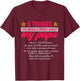 5 Thing You Should Know About My Papa Father T-Shirt - T-Shirt | Maroon