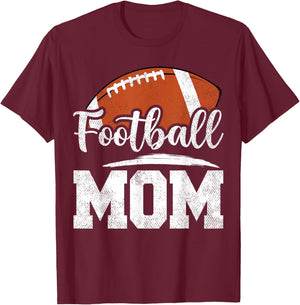 Football Mom Football Player Game Day Mother's Day T-Shirt - T-Shirt | Maroon