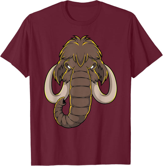 Woolly Mammoth Shirt Extinct Prehistoric Animal Lover T-Shirt - T-Shirt | Maroon