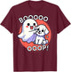 Funny Halloween Ghost Bichon Frise Dog Boop Puppy Humor Men Women Kids T-Shirt - T-Shirt | Maroon