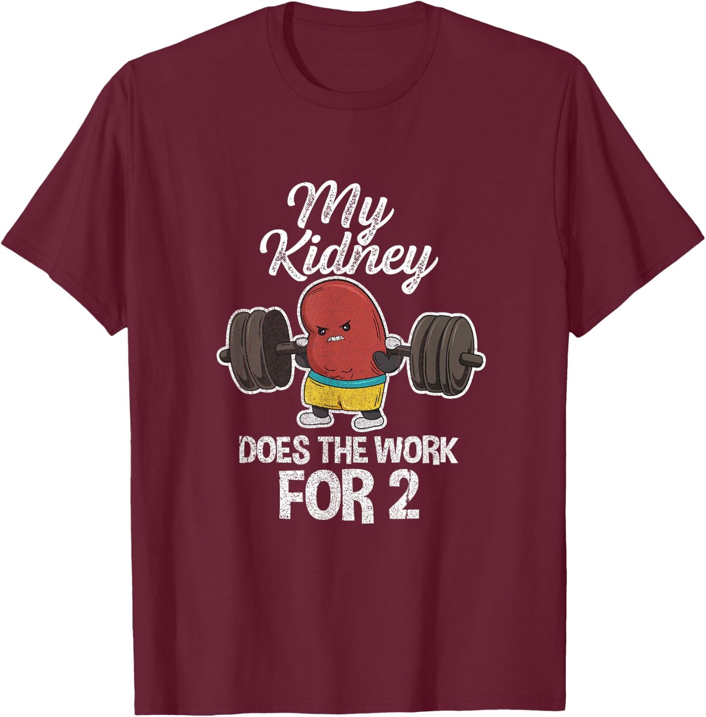 Organ Donation Design for a Kidney Donor ,Black,Small T-Shirt - T-Shirt | Maroon