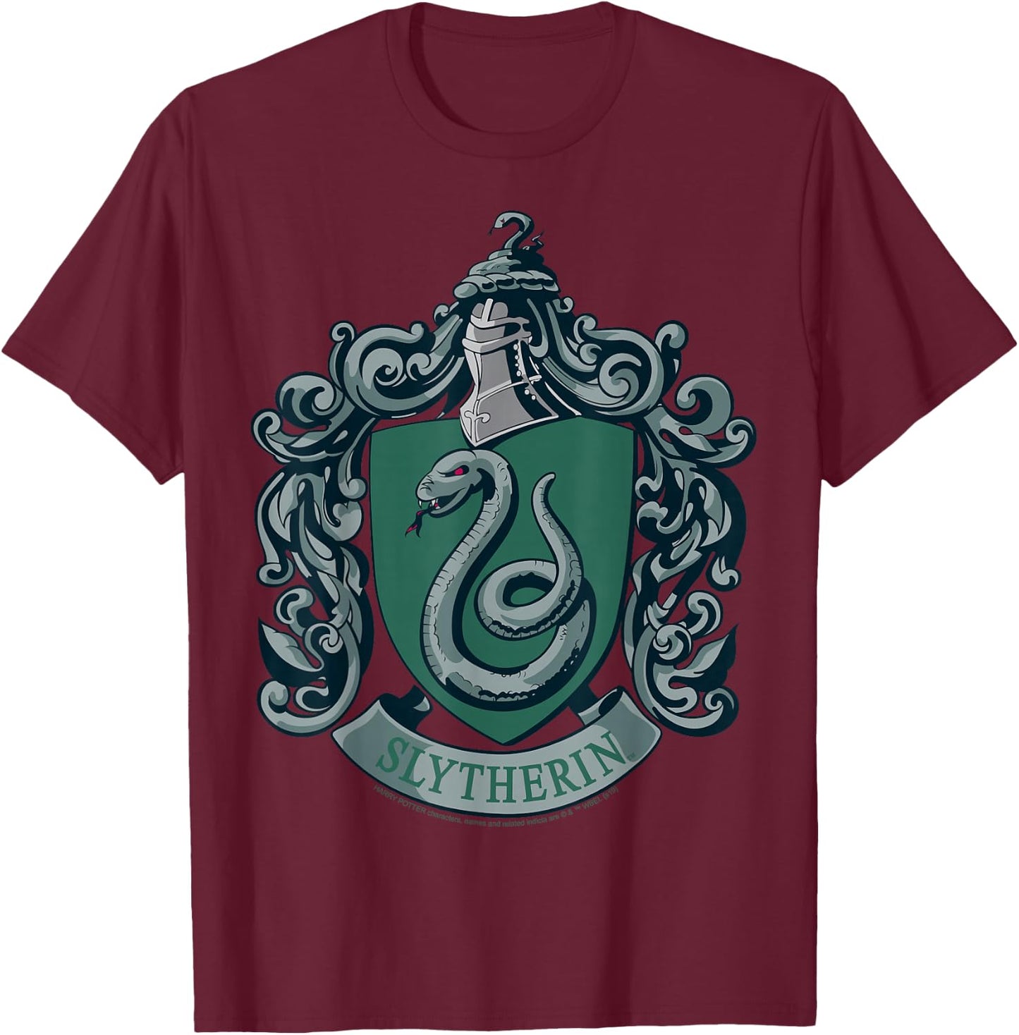 Harry Potter Slytherin House Crest Small T-Shirt - T-Shirt | Maroon