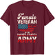 Female Veteran Veterans Day T-Shirt - T-Shirt | Maroon