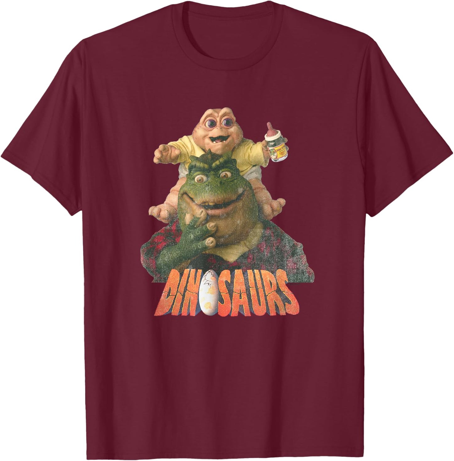 Dinosaurs Earl and Baby T-Shirt - T-Shirt | Maroon