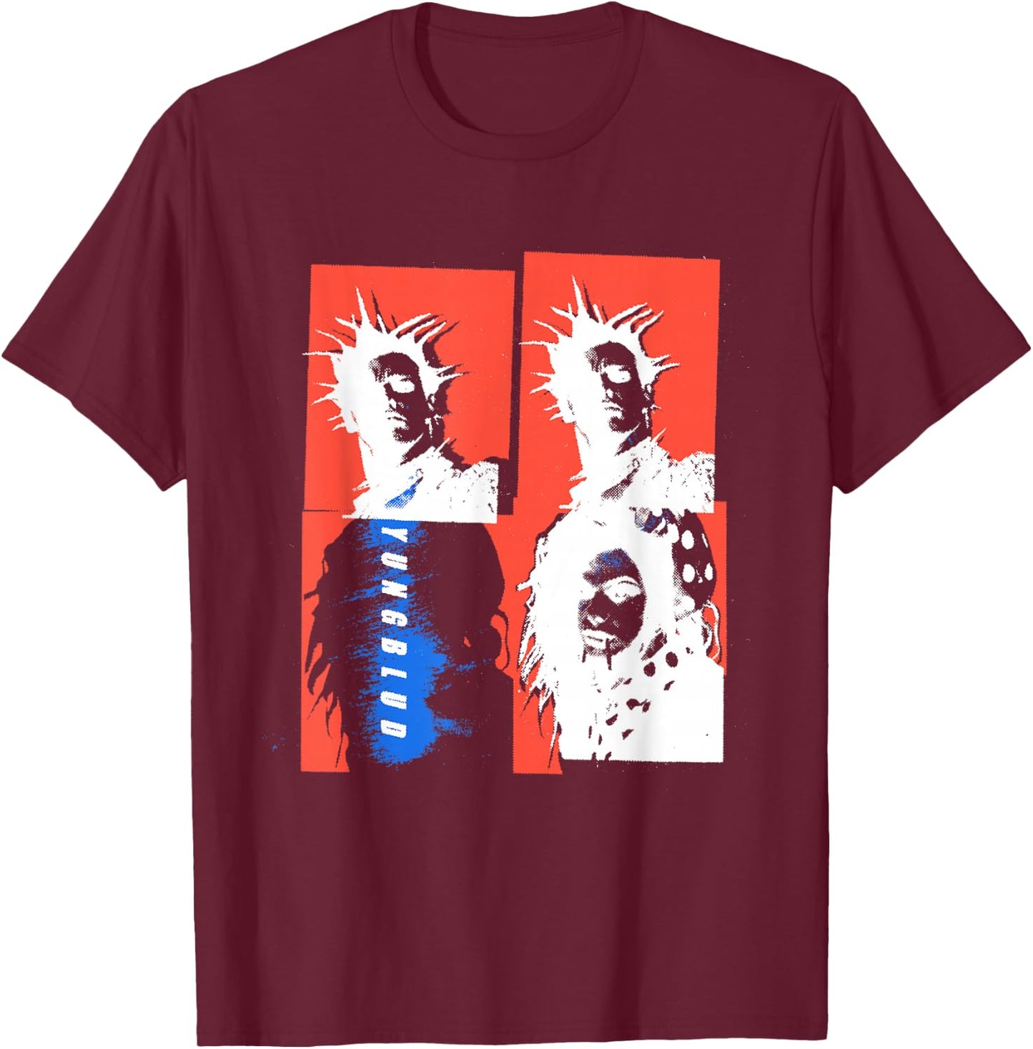 Official Yungblud Graphic Deadhappy Black T-Shirt - T-Shirt | Maroon