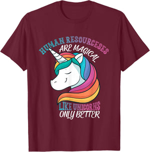 Human Resources like Unicorns HR T-Shirt - T-Shirt | Maroon