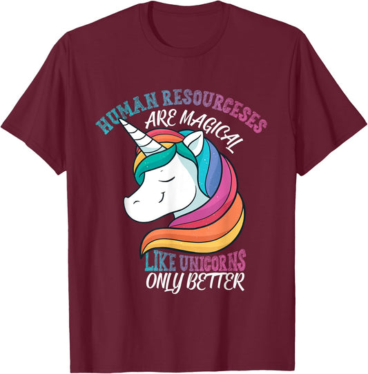 Human Resources like Unicorns HR T-Shirt - T-Shirt | Maroon