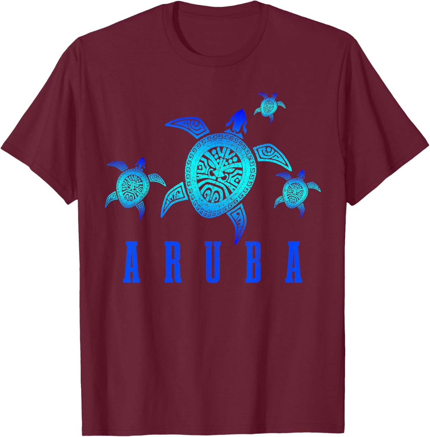 Aruba Tortoise Caribbean Diving Diver T-Shirt - T-Shirt | Maroon