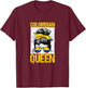 Columbia Queen Latino Americans Messy Bun Funny Colombian T-Shirt - T-Shirt | Maroon