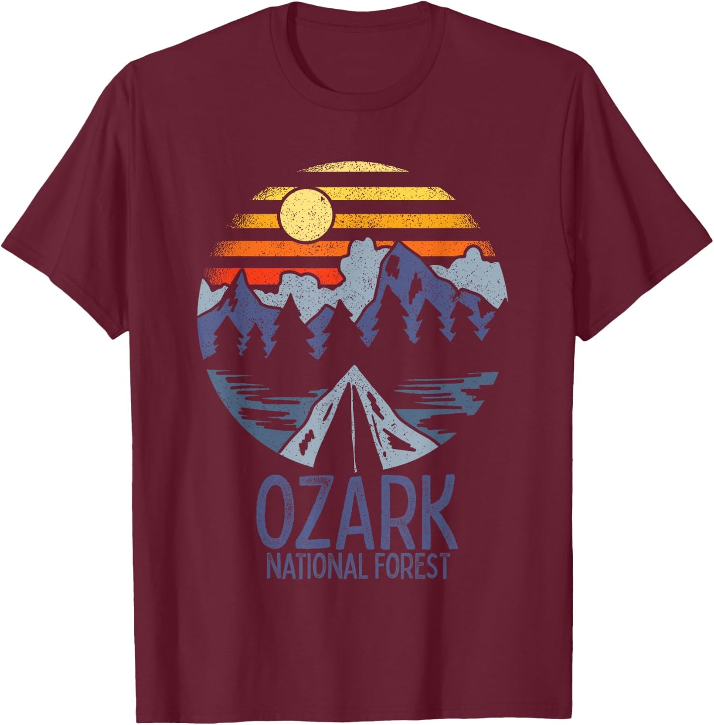 Ozark National Forest Arkansas Vacation AR T-Shirt - T-Shirt | Maroon